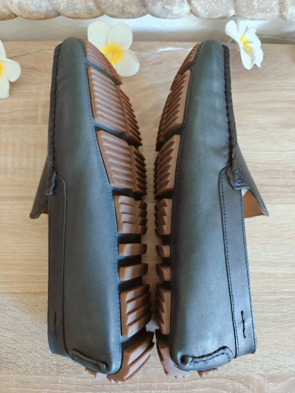 Marc Joseph New York Ovington Ct Leather Driving Loafers in Navy Nappa Sz 10.5